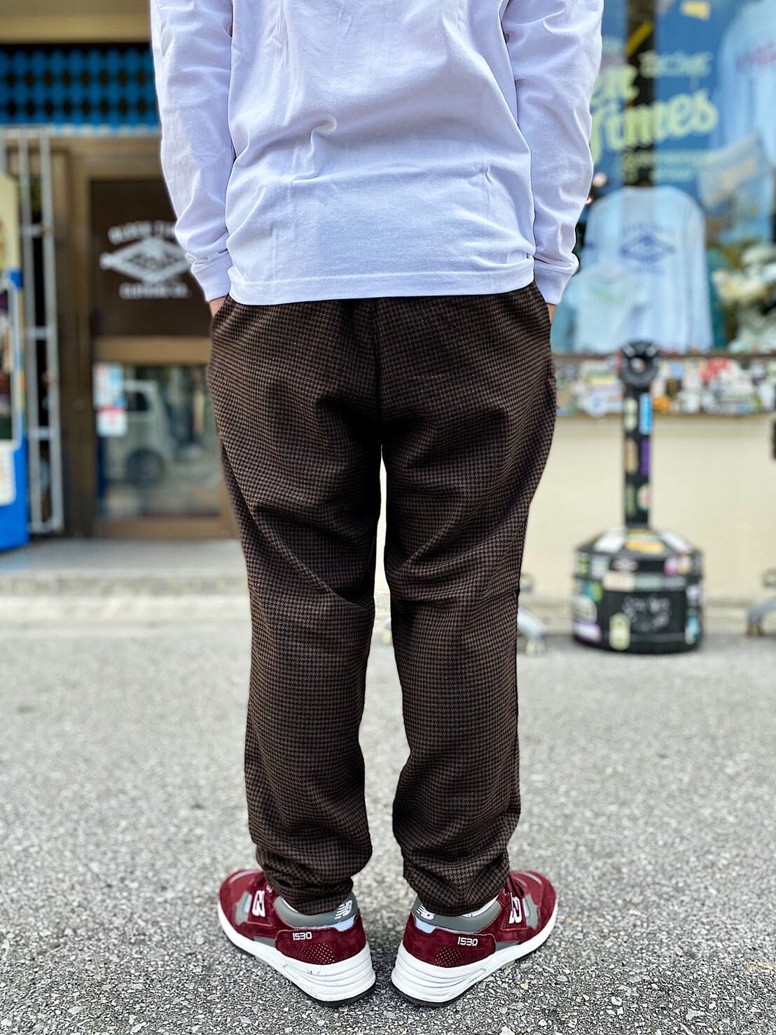 千鳥格子柄 EASY TROUSER PANTS | OLDENTIMES OKINAWA