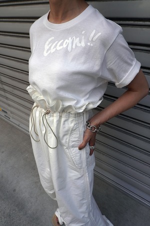 Logo Tee shirt (Off White/White printed)