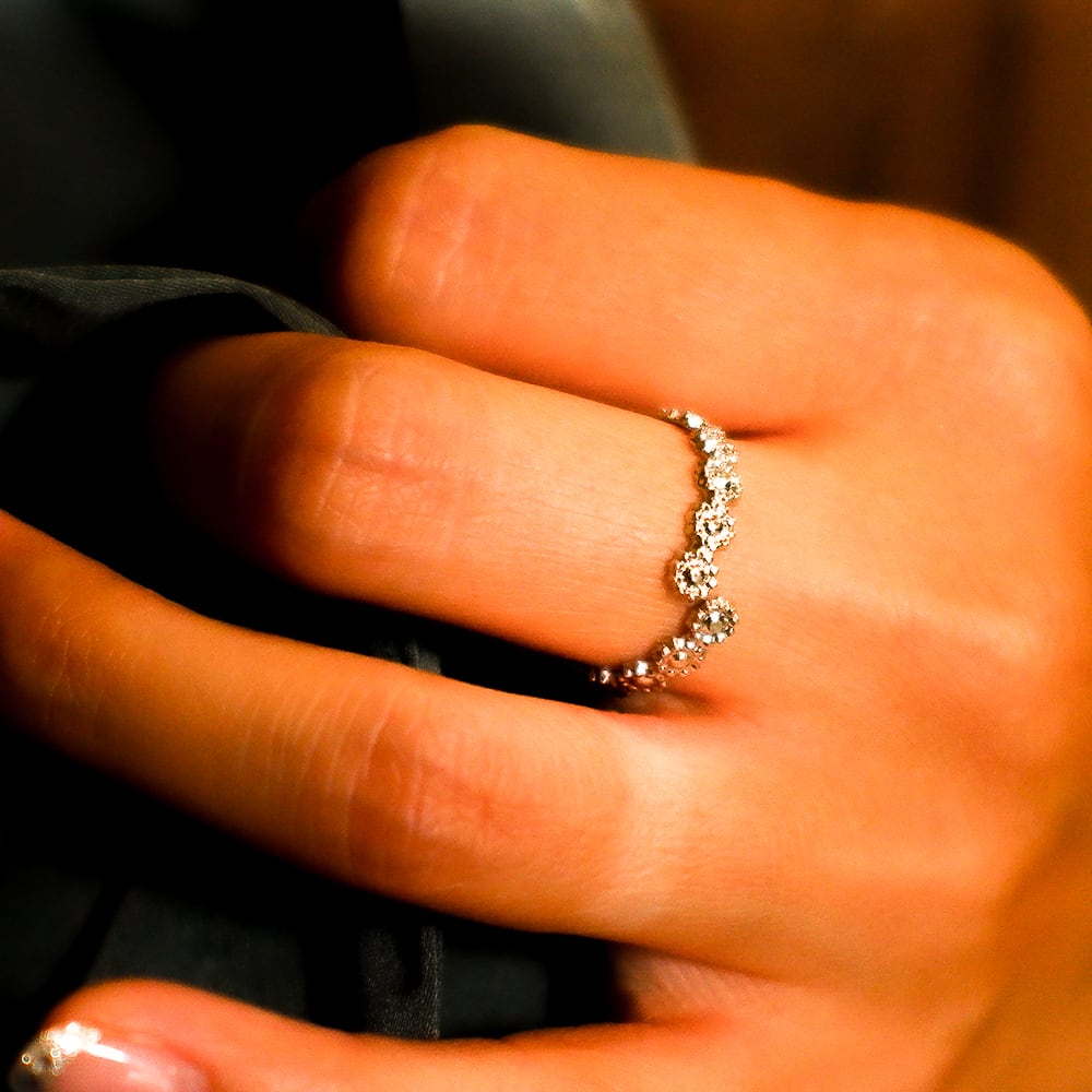 Bohemian resort ボヘミアンリゾート リング フリーサイズ 指輪 花 フラワー ステンレス 金属アレルギー対応 mnk32