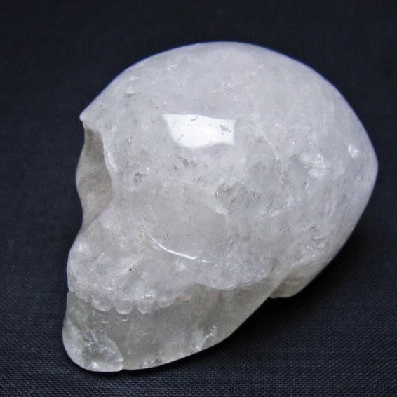 水晶 ドクロ スカル 置物 一点物 145-1778