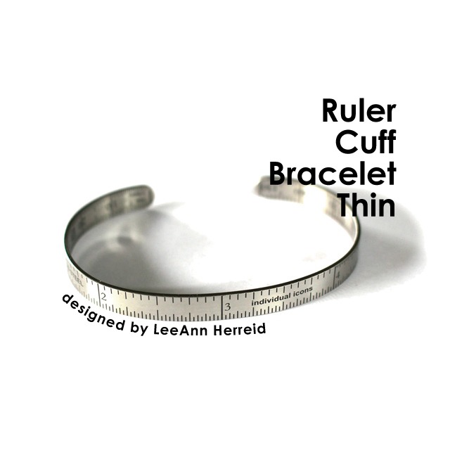 Ruler Cuff Bracelet Thin