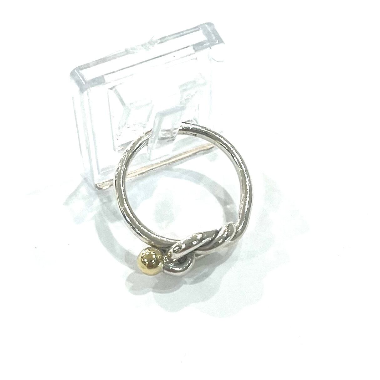 TIFFANY&CO】【12-13号】2399 結コンビツイストノットリングシルバー