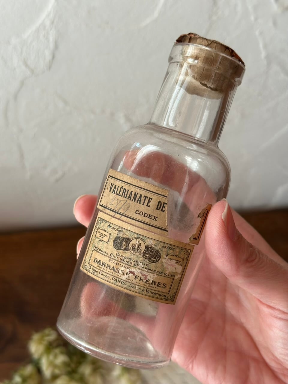 薬品瓶 コルク付き DARRASSE FRÈRES アンティークボトル | Brocante de