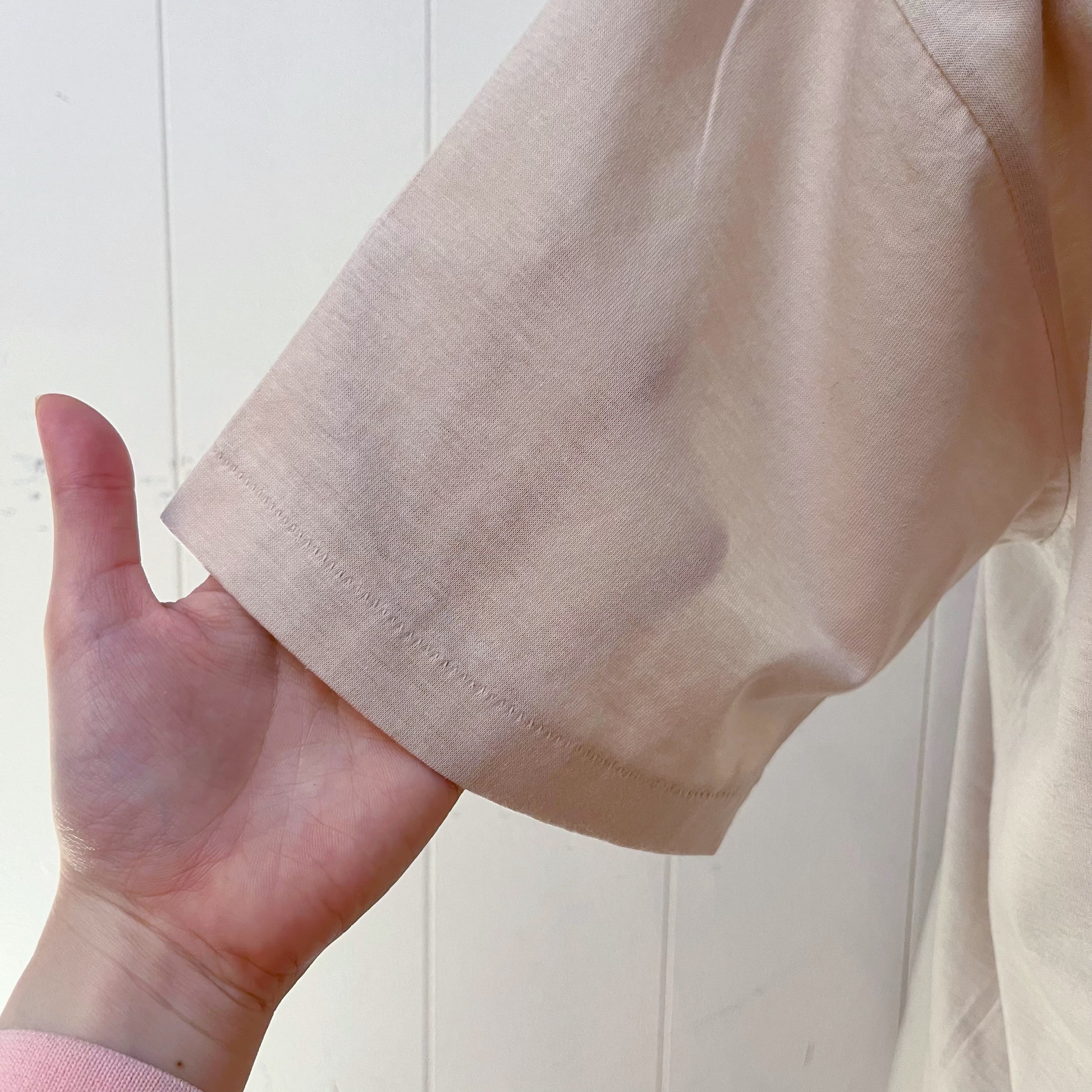 ribbon rose beige T-shirt
