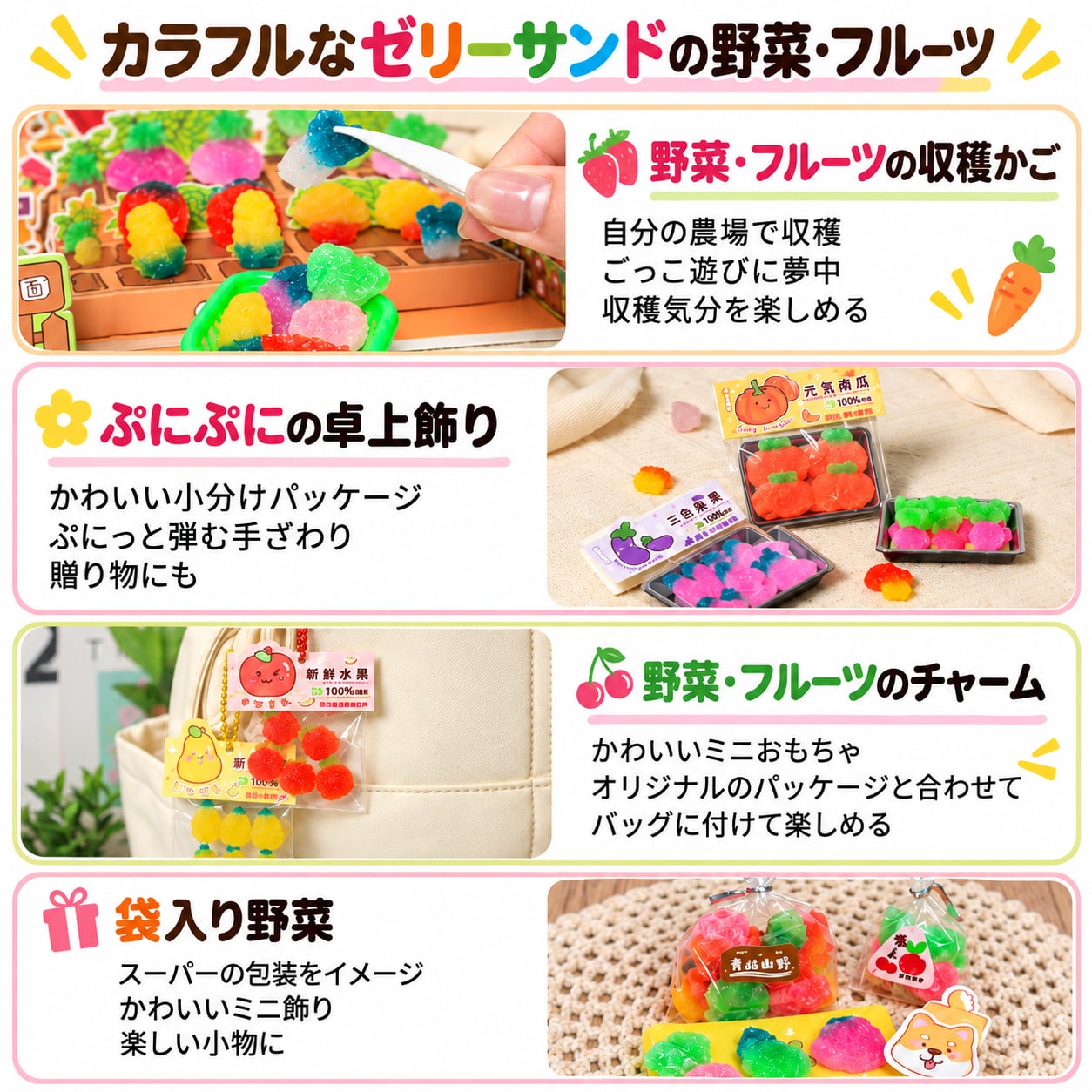 JT87.DIYゼリーサンド 手作りキット｜フラワーショップ・野菜