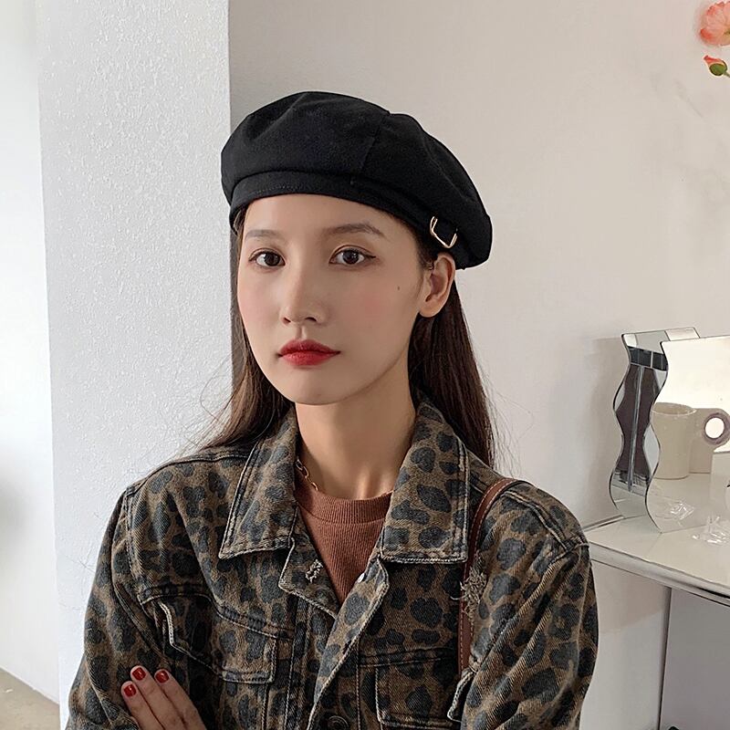 ブラックスタンダードオータムウィンターレッド レトロ 帽子 秋物 冬物 ベレット ヘアアクセサリー ブラック・アイド・ピーズ69764452311