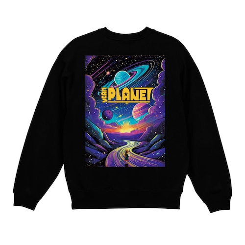 【受注生産商品】PLANET crew neck sweatshirt (裏起毛)