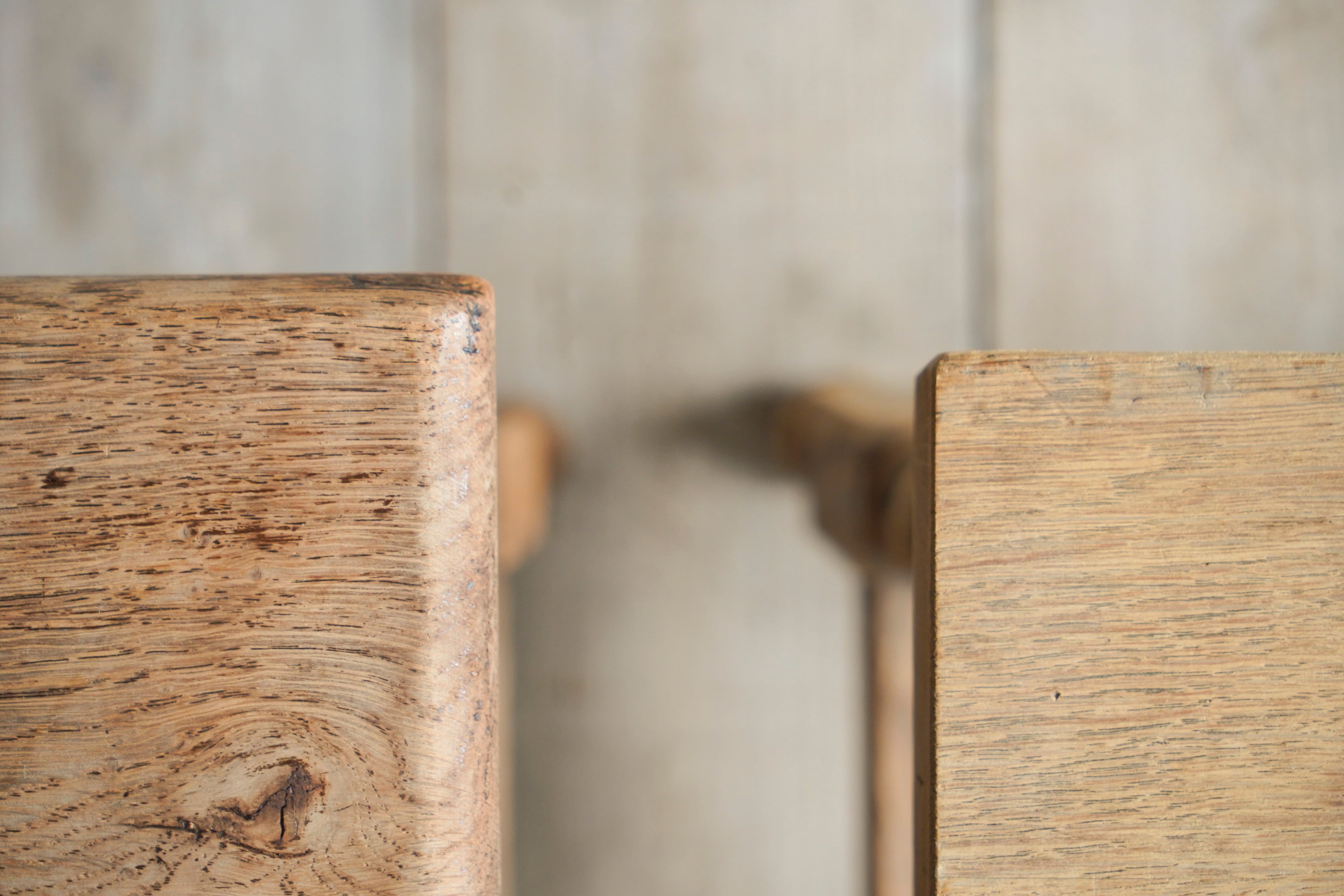 スクエアチェア/チェアー/スツール/フランス/1880年代/オーク材/剥離