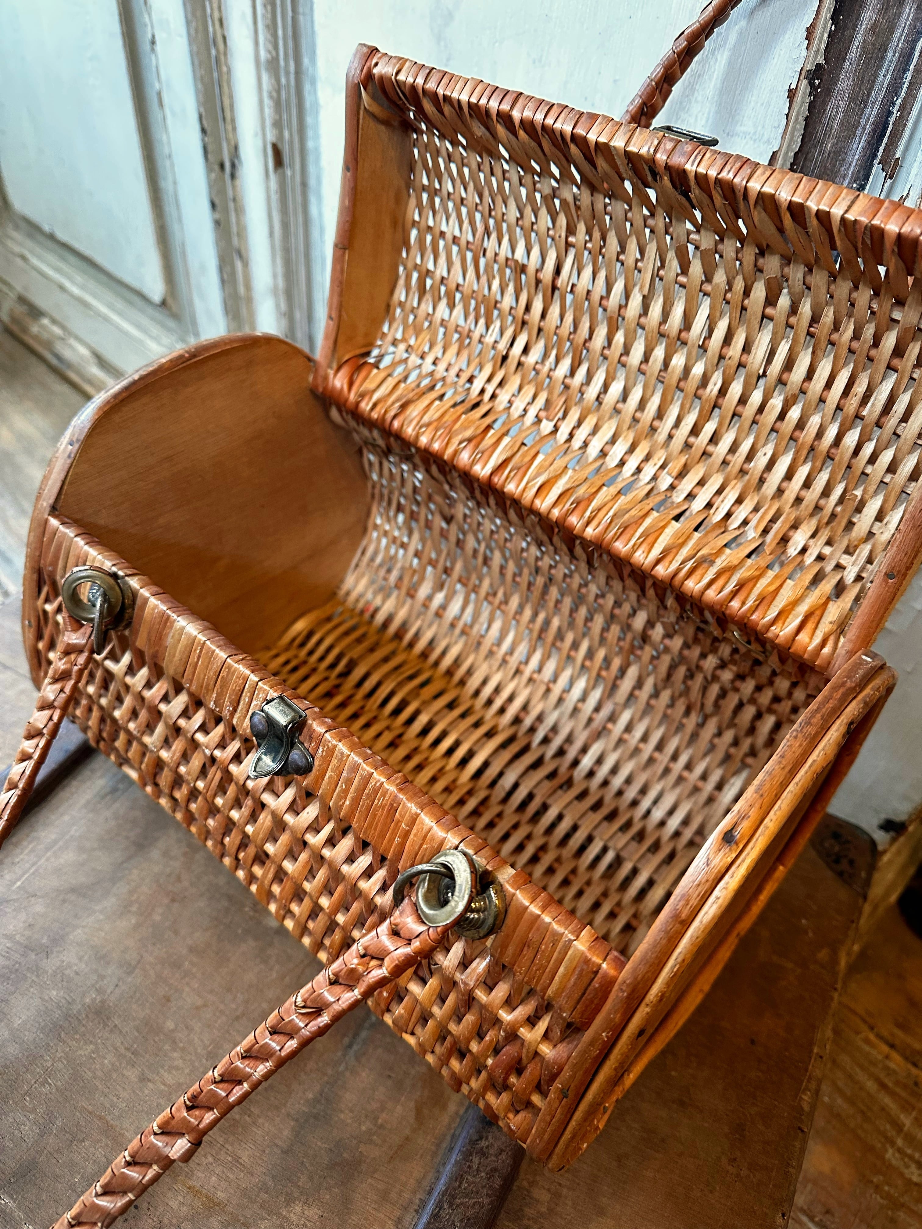 円筒型 パニエ カゴバッグ ハンドバッグ | Brocante de La Cocotte