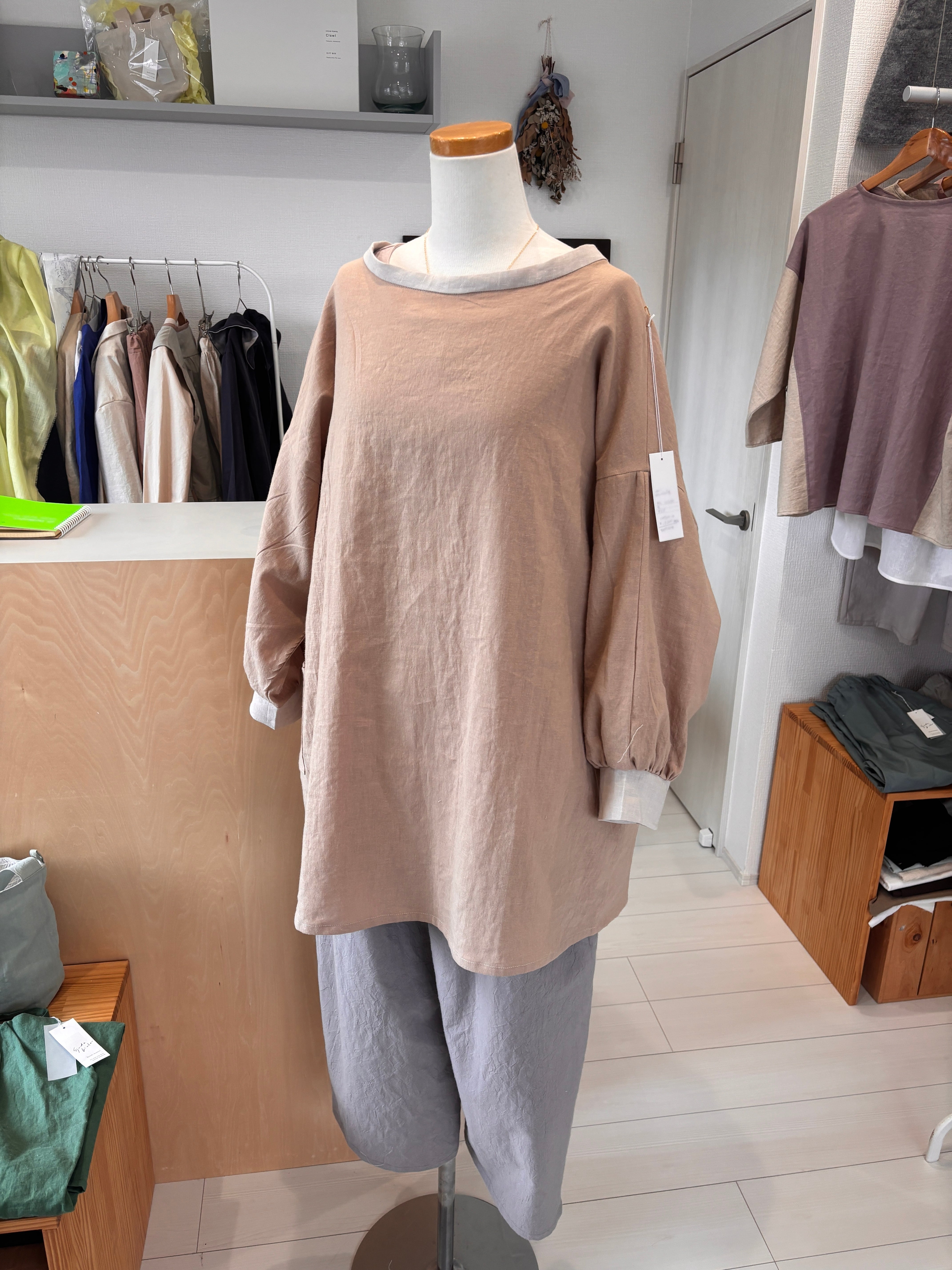 【三日間限定受注】色が選べるコットンリネン割烹着