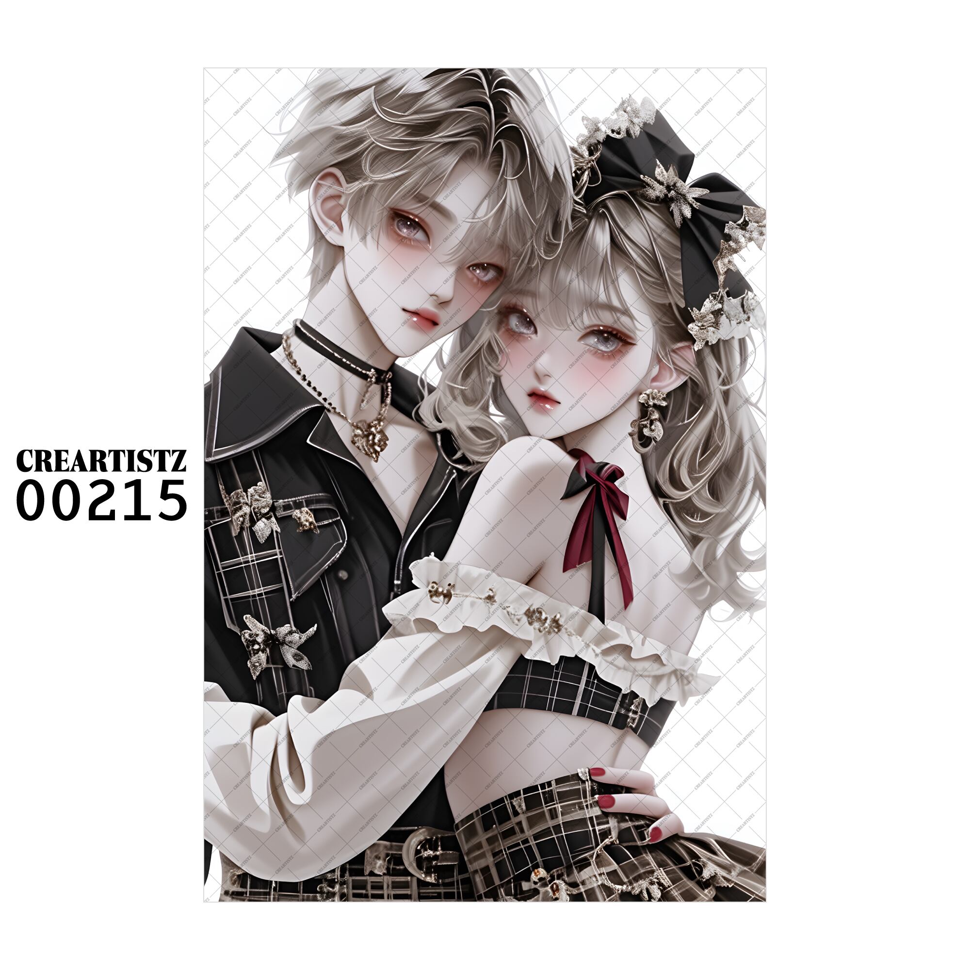 00215 ガール キュート オリジナル ペーパー/ステッカー 4枚セット CREARTISTZ