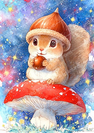 どんぐりアート♡猫帽子　紅葉狩りBIGオブジェ♡ 季節のDA A3 どんぐり帽子 (通常/フルAB/フル樹脂AB/フルFD
