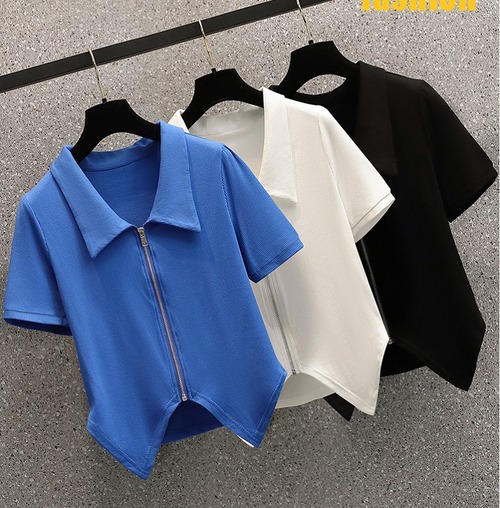 【大きいサイズL-4XL】【春夏新作】ファッションＴシャツ♪ブラック/ホワイト/ブルー3色展開◆#sedmvm-550117