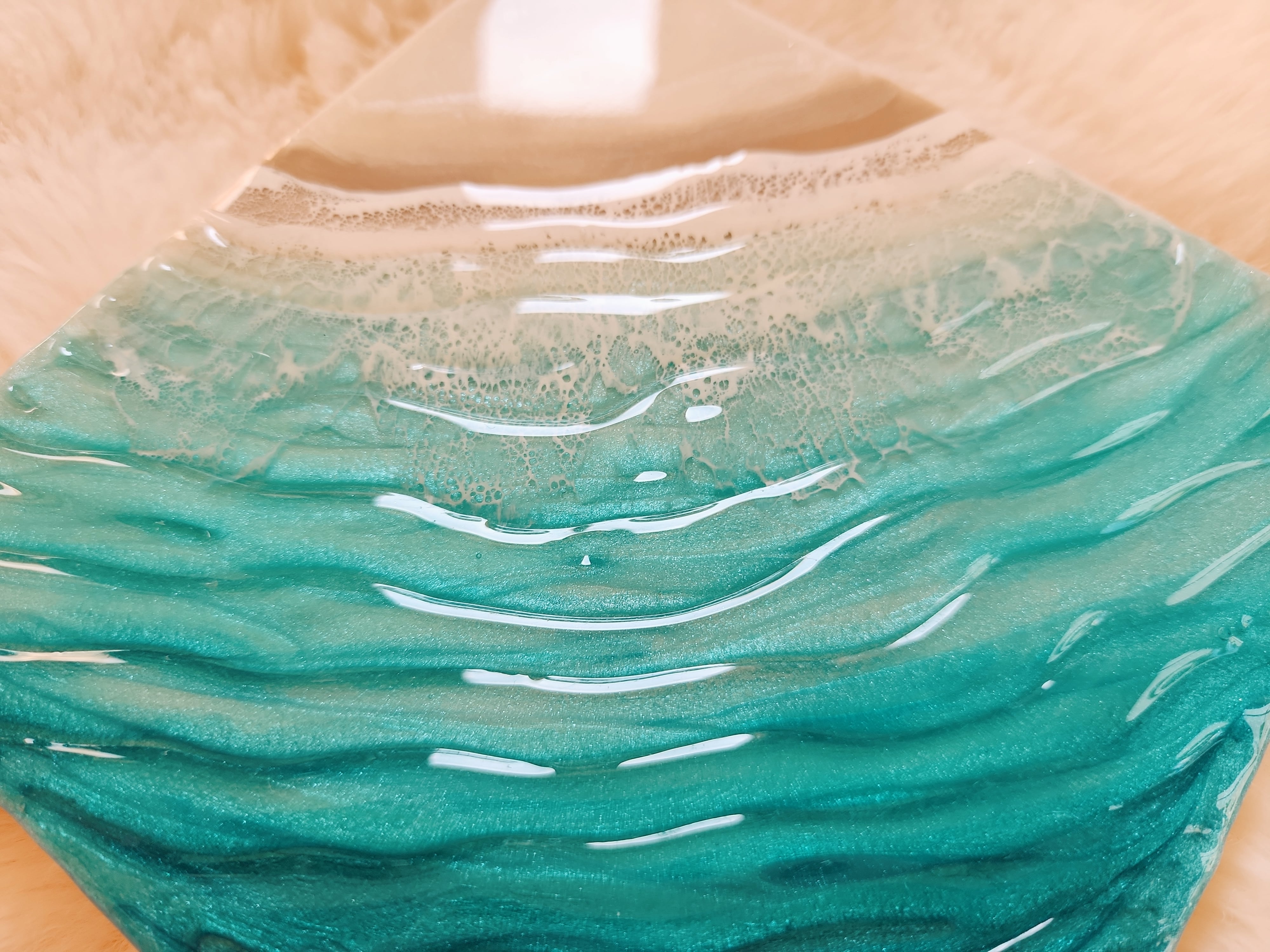 454.オーシャンレジンアート 波紋アート 15㎝パネル | Leaf Edgez