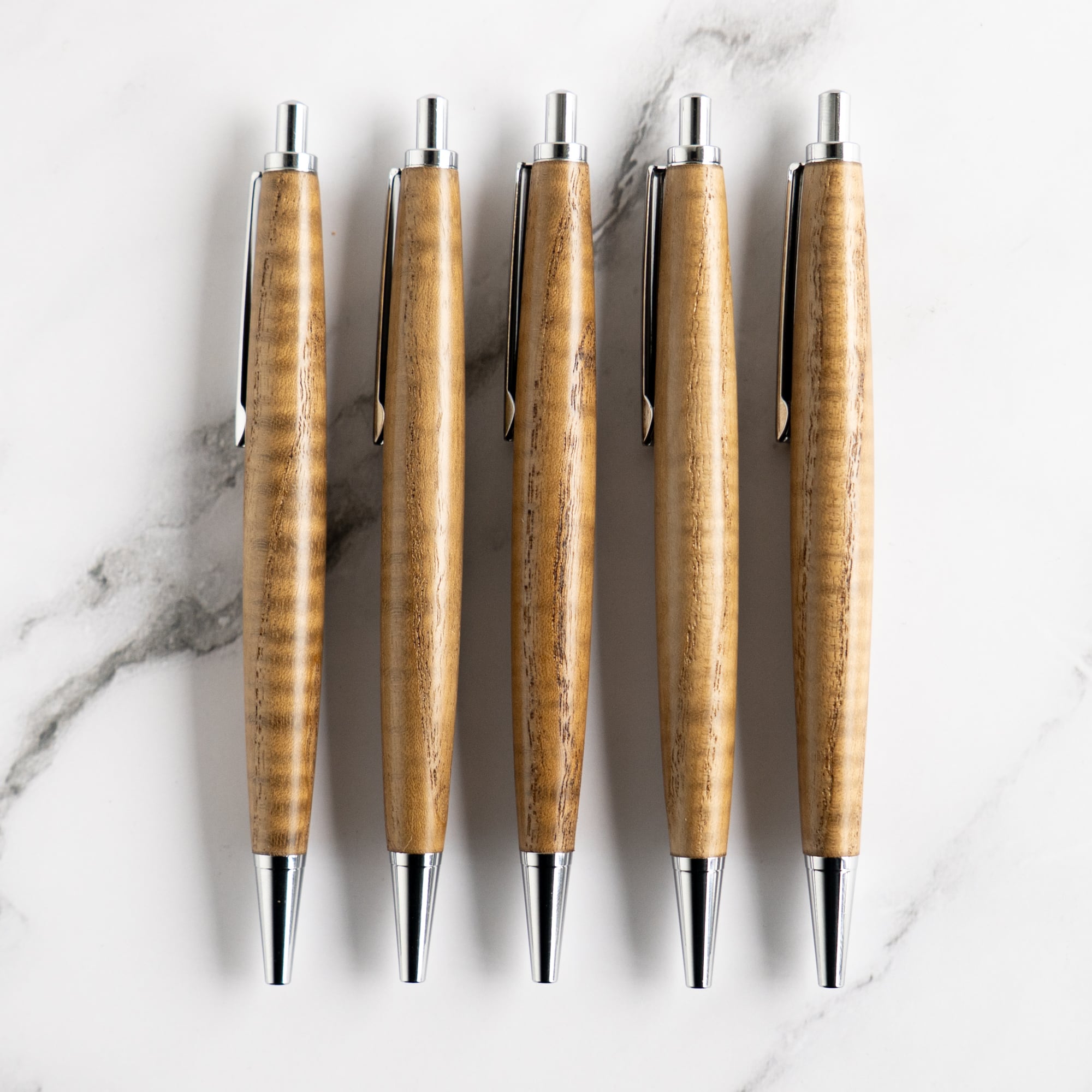 杢軸ボールペン】きはだ（黄檗）「縮み杢」極上 / ノック式木製