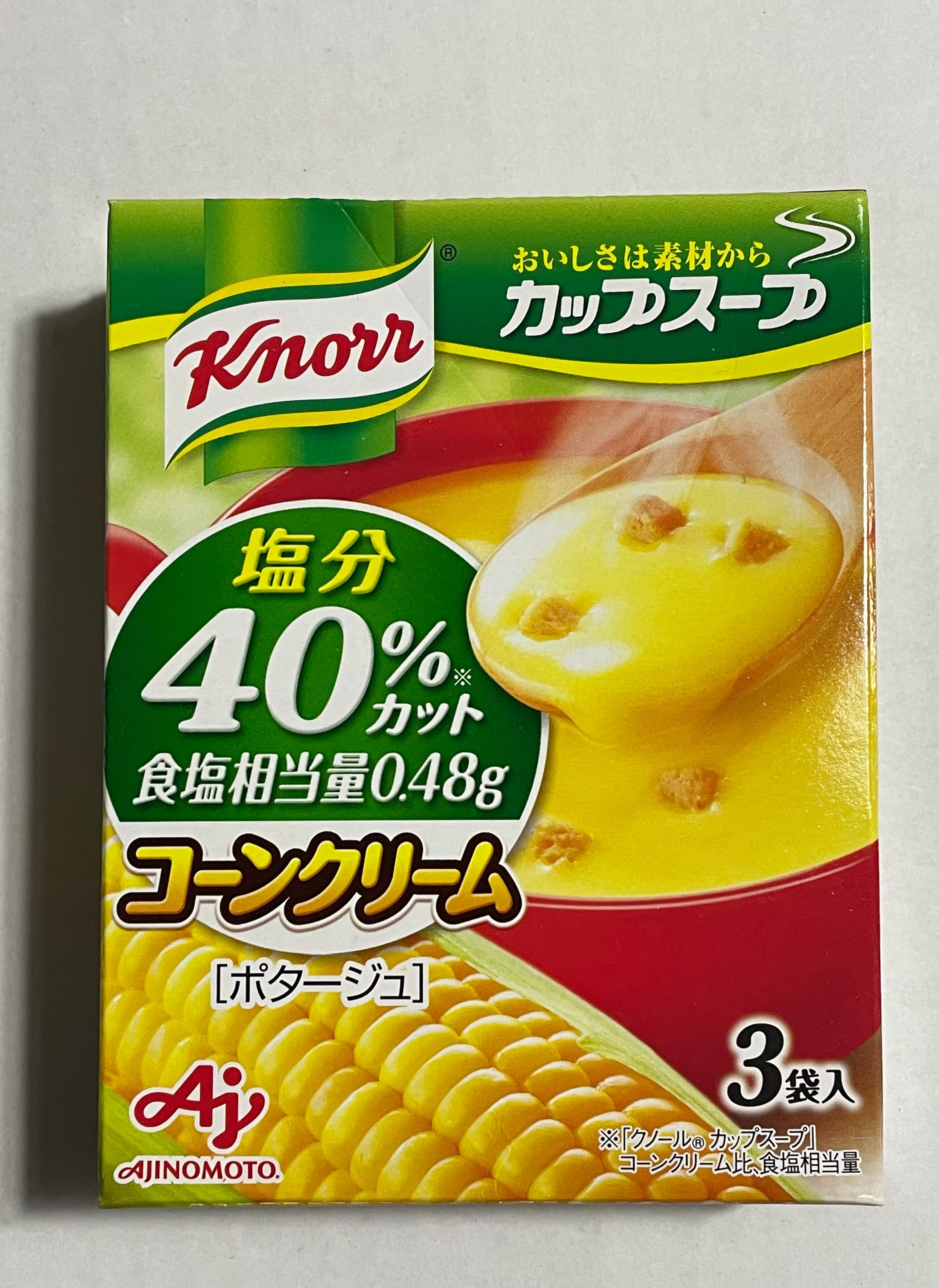 クノール　kenko-foods-shop　カップスープ　コーン塩分40％カット　3袋　商品No.035