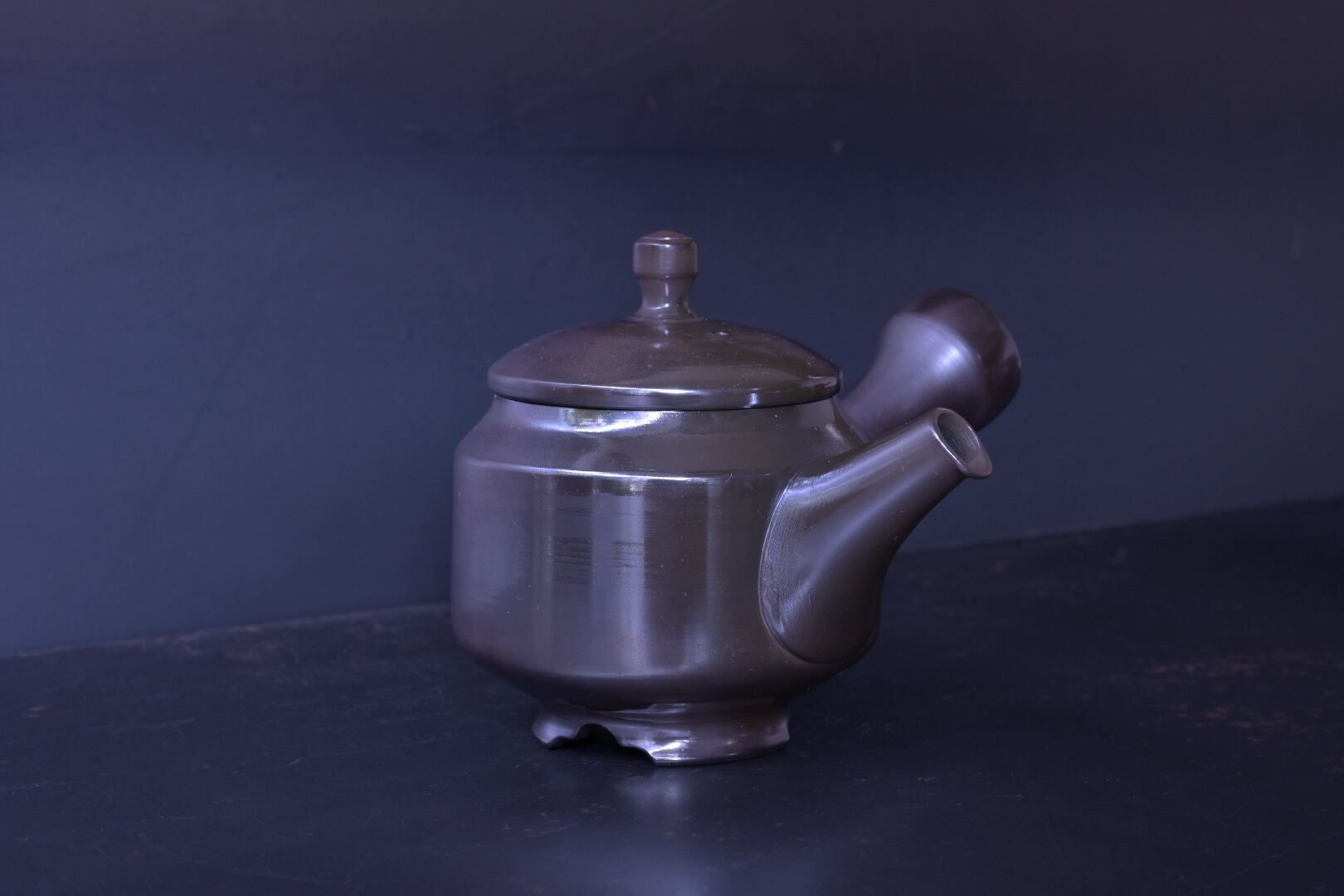 吉川雪堂 朱泥急須 窯変