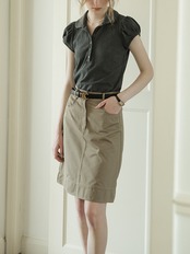 Colette Puff Sleeve Polo Top F0686