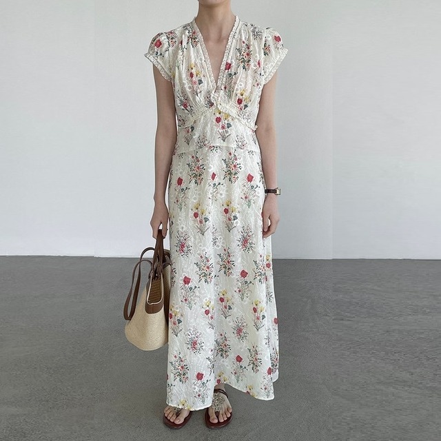 French Holiday Floral ワンピース [26010448]