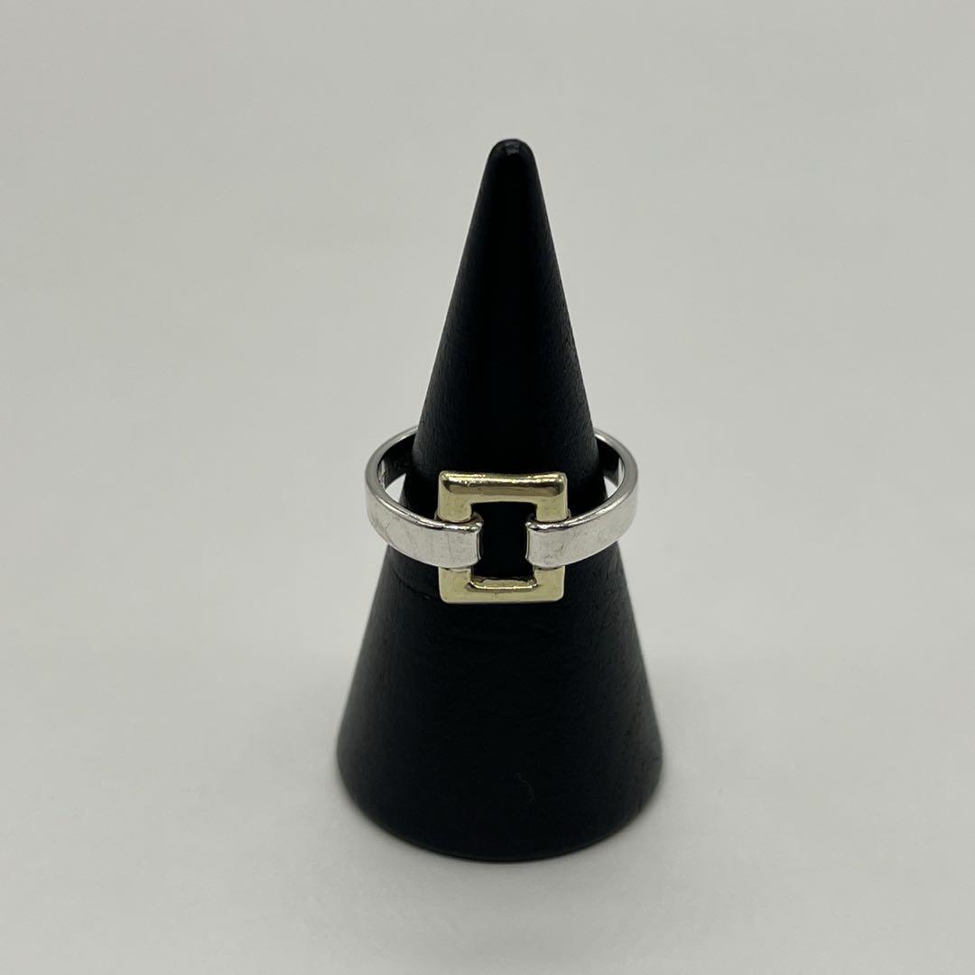 ティファニー TIFFANY オープンスクエア リング 10号 コンビ 希少