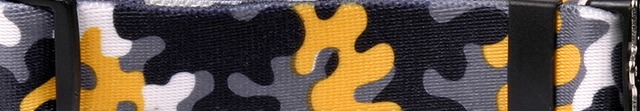 Black & Gold Camo　首輪＋リードセット MLサイズ - Yellow Dog Design