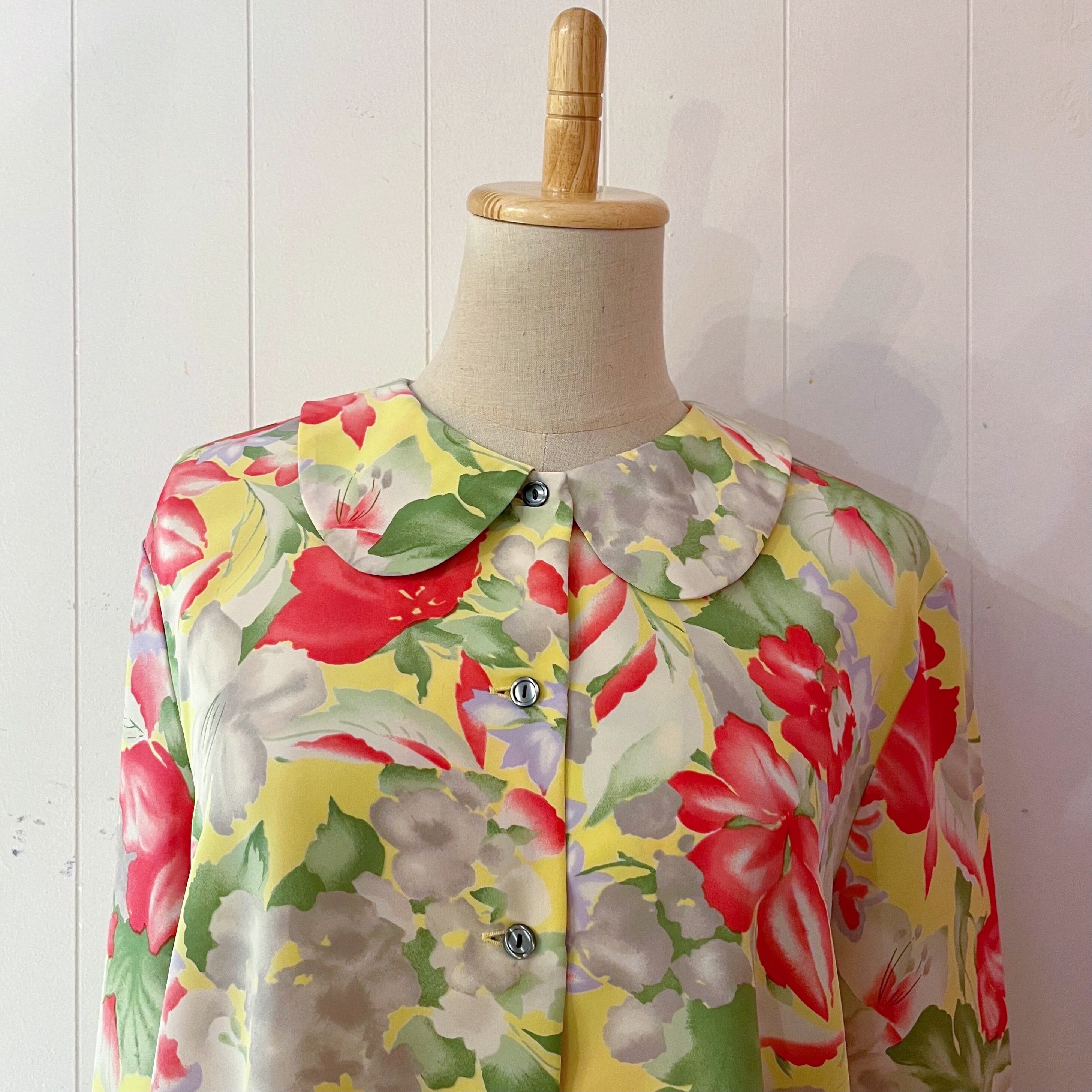 neon yellow flower blouse