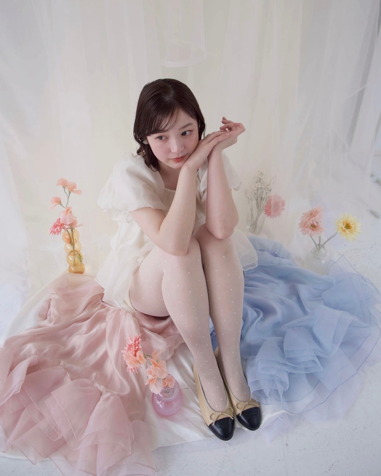 tulle chiffon blouse