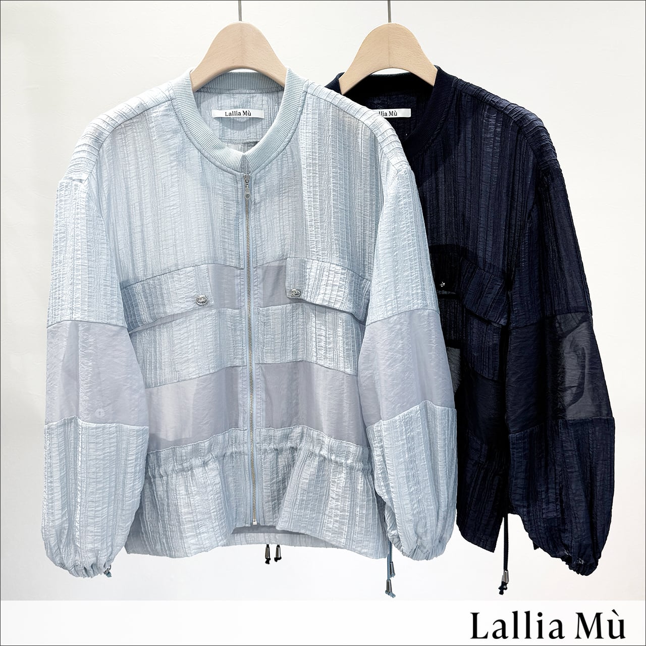 Lallia Mu ハーフスリーブダブルジャケット 2612261 Off/yellow/black