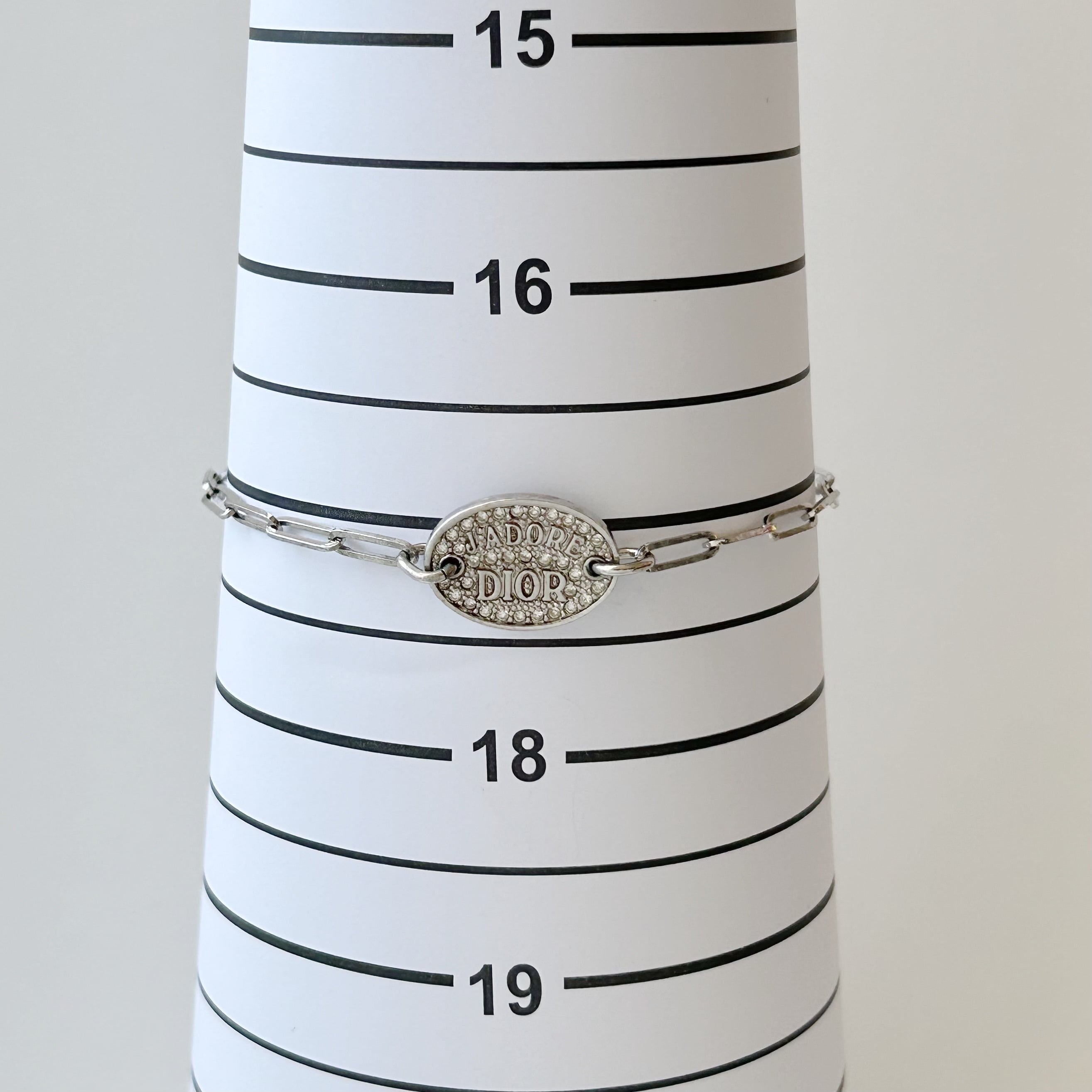 DIOR ブレスレット B6012】Christian Dior logo rhinestone bracelet/クリスチャン