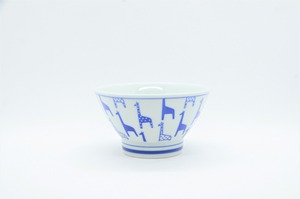 飯碗　青　キリン柄
