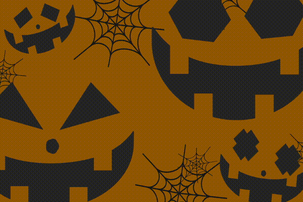 ハロウィンの季節に使いやすい動画素材　かぼちゃが不規則に動く背景CG　てれそ