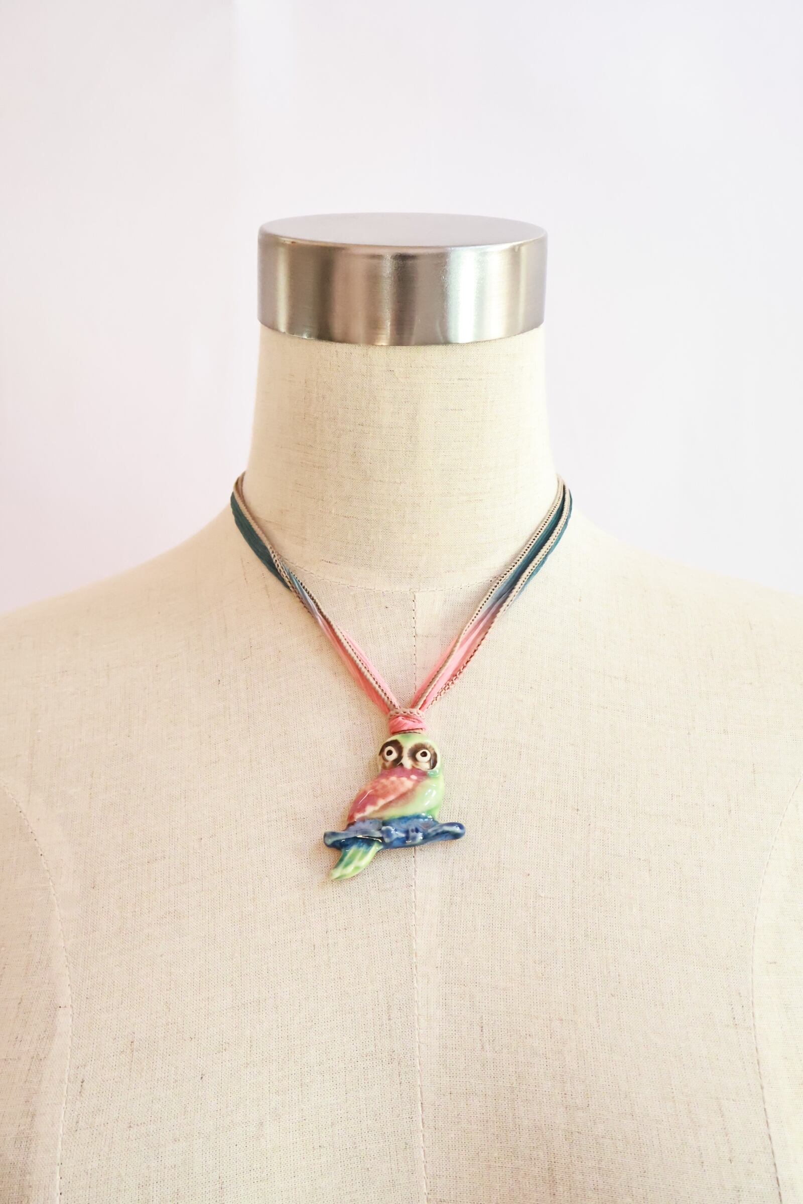 ceramic owl necklace