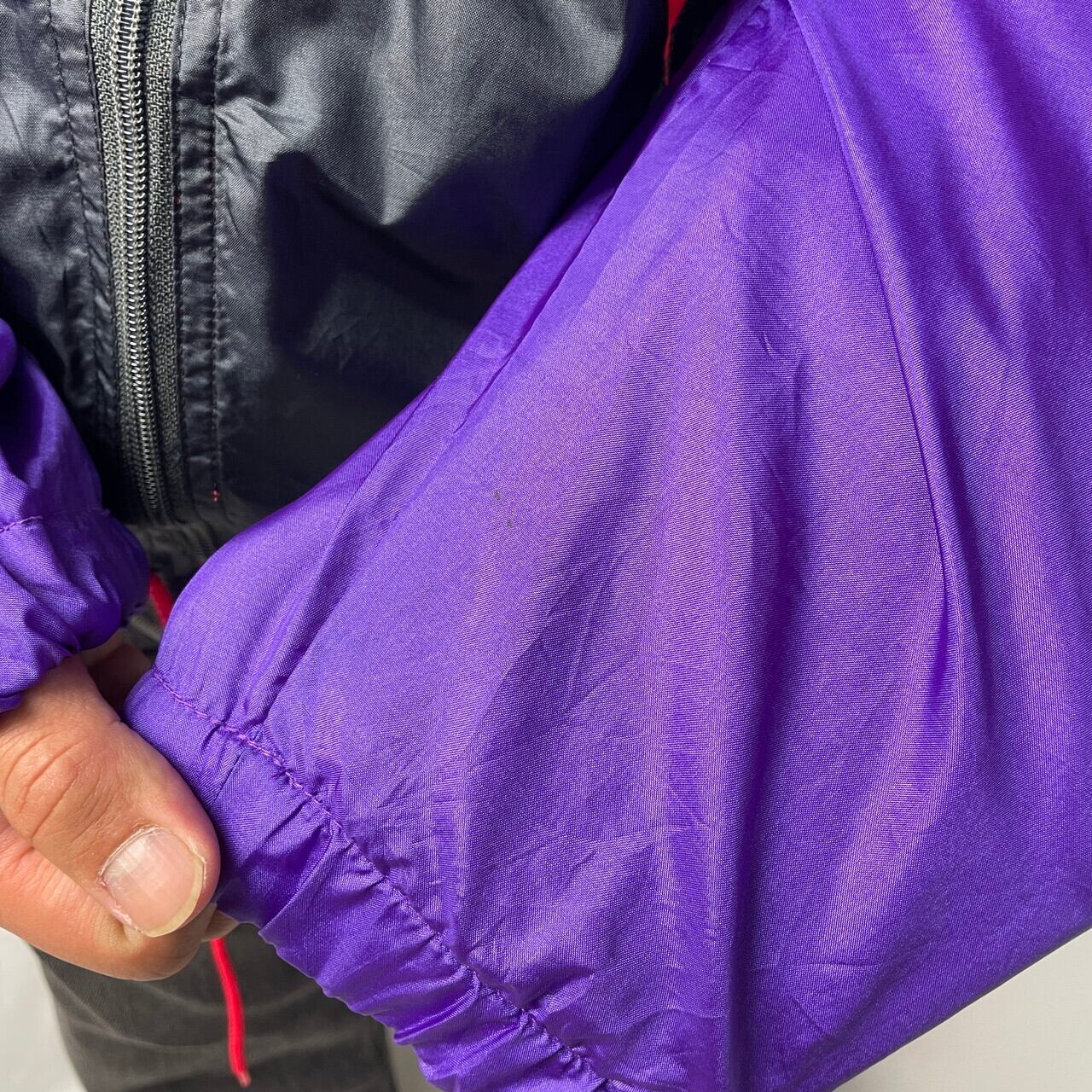 90年代 NIKE ナイキ 銀タグ 切替デザイン ナイロン トラックジャケット