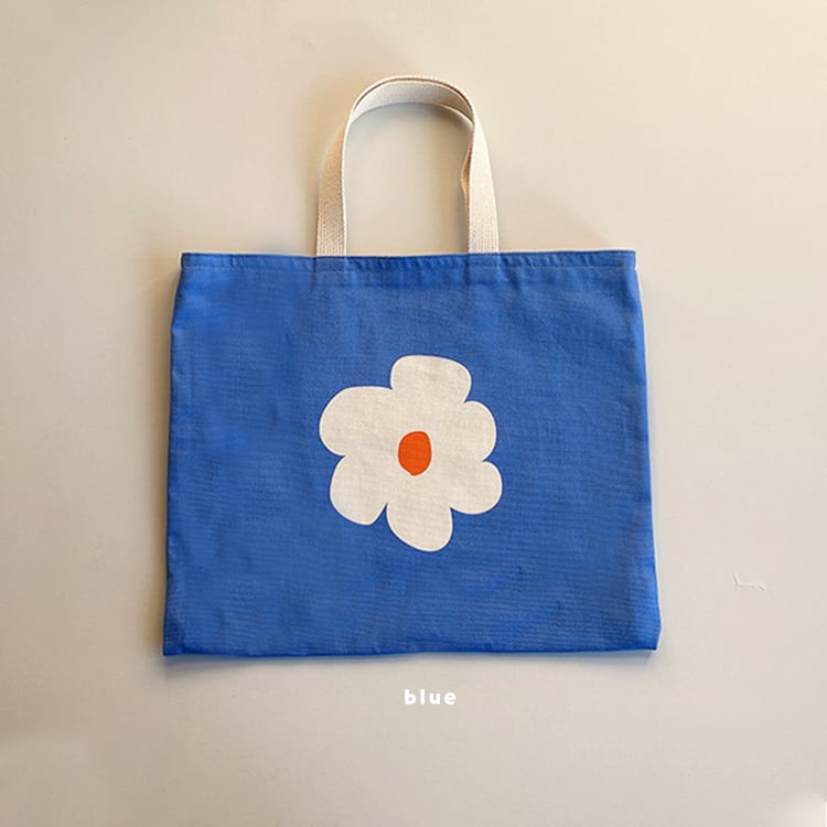 トートバッグ〈ajisai アジサイ〉ブルー花 レトロ かわいい 入園 入園グッズ 入園バッグ 手提げ 男の子 女の子