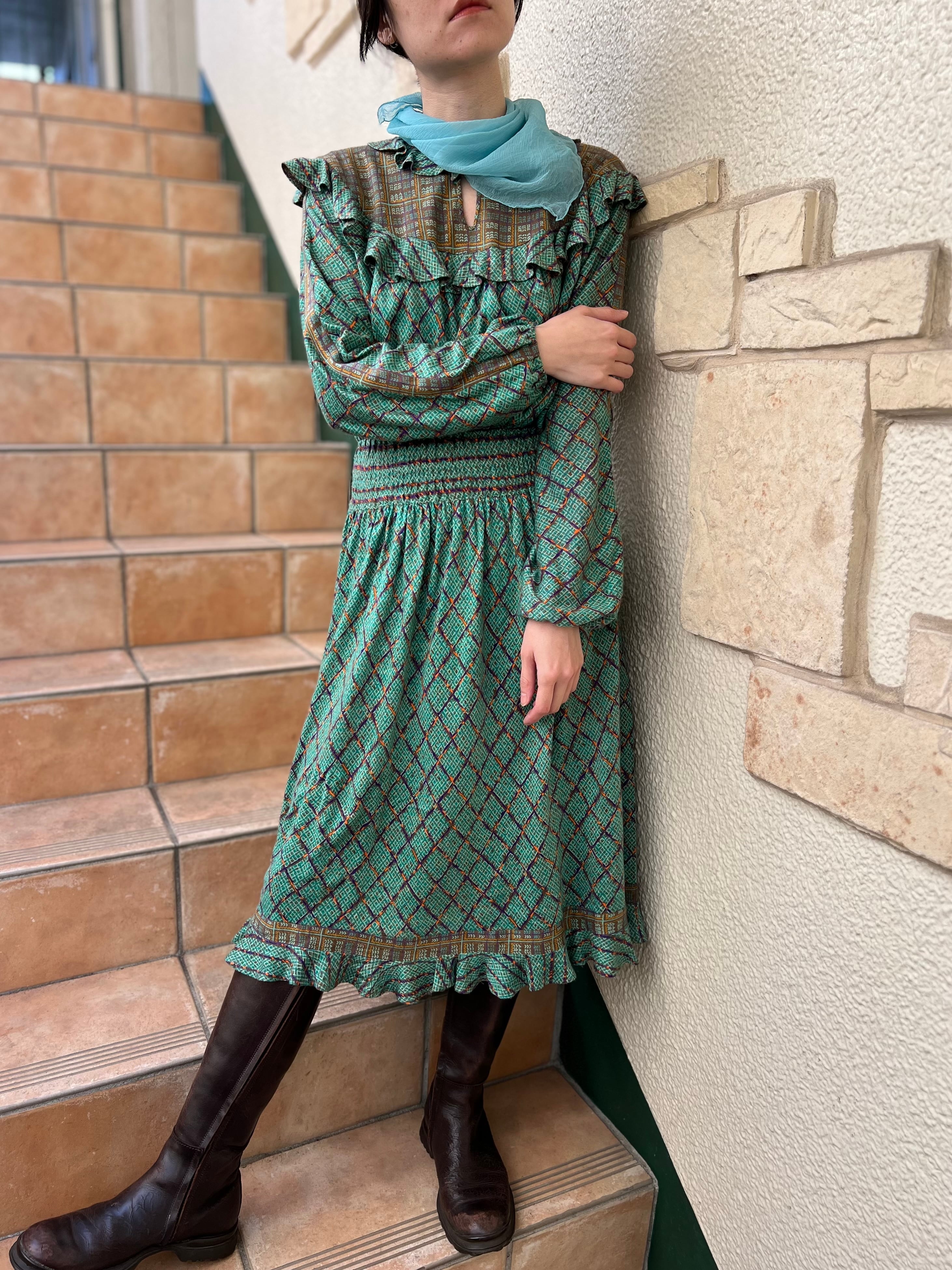Diane freis black × bird floral silk dress ( ダイアン Diane freis black × bird floral silk dress ( ダイアン
