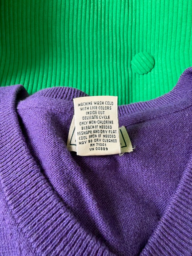 L.L.Bean Cotton Cashmere V-Neck Oversized Knit