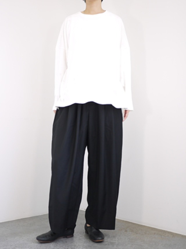 mizuiroind コットンクレープチュニック 黒 F mizuiro-ind.（ミズイロ 