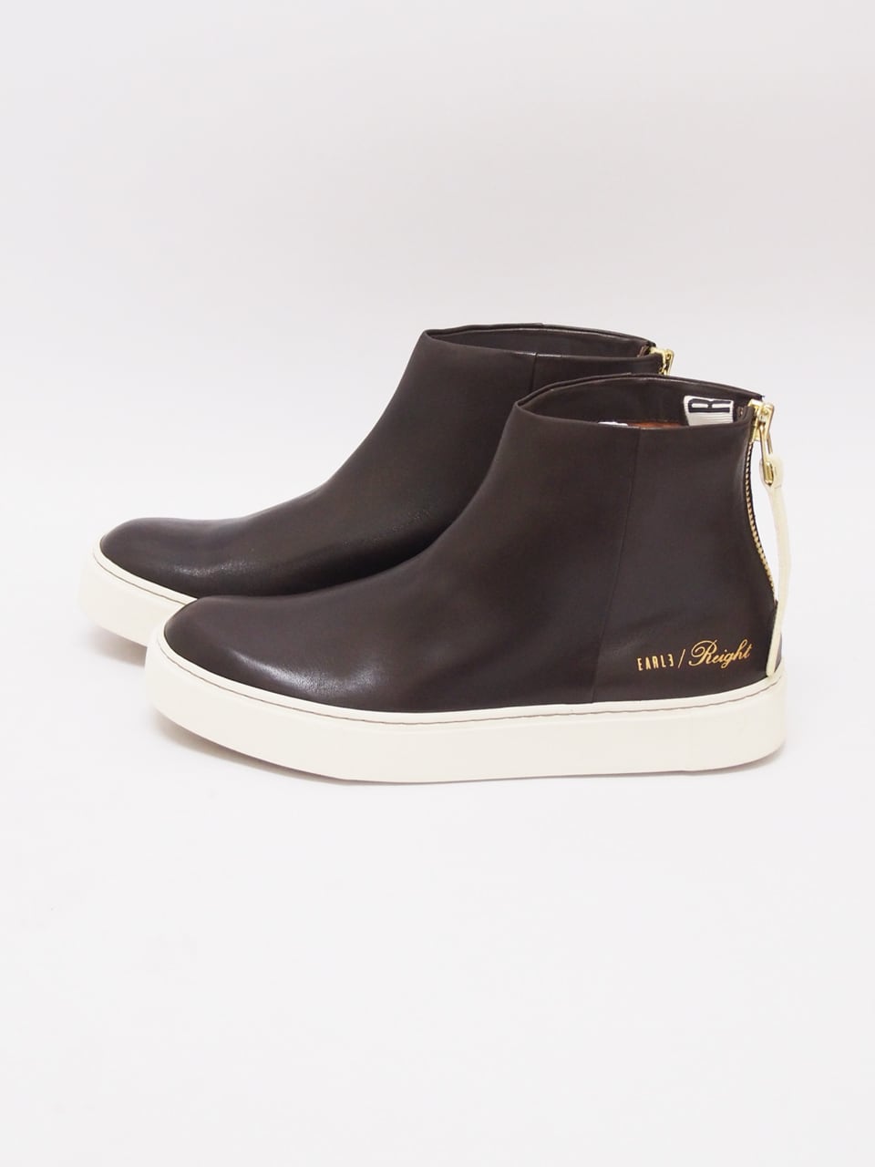 EARLE (アール) Back zip sneaker boots / DARK BROWN ER8406-2