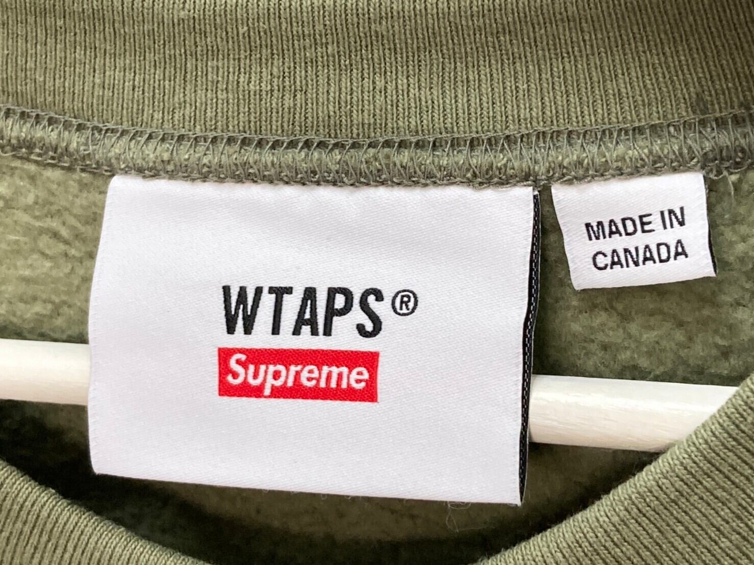 Supreme × WTAPS 21AW CREWNECK OLIVE DRAB XL 2100 | BRAND BUYERS OSAKA 