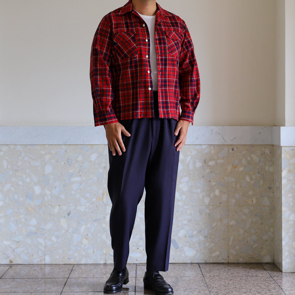逸品】50s McGREGOR special Vintage Open Collar Shirts big size