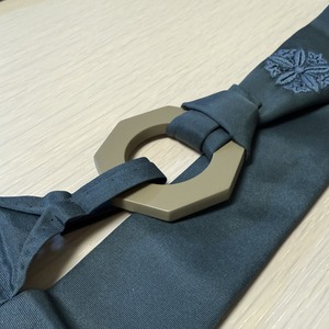 絡子環　薄茶色　曹洞宗9寸絡子用八角形環（カン）艶消し塗り仕上げ