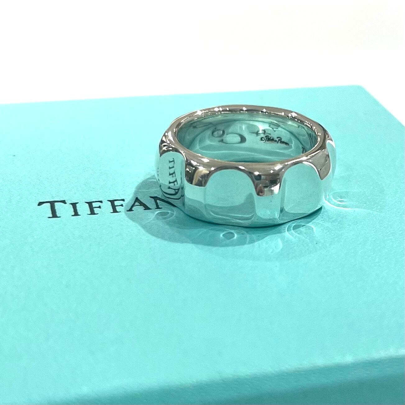 TIFFANY&CO.】【15.5号】2281 光を放つグルーヴ ワイドリング 15.5号