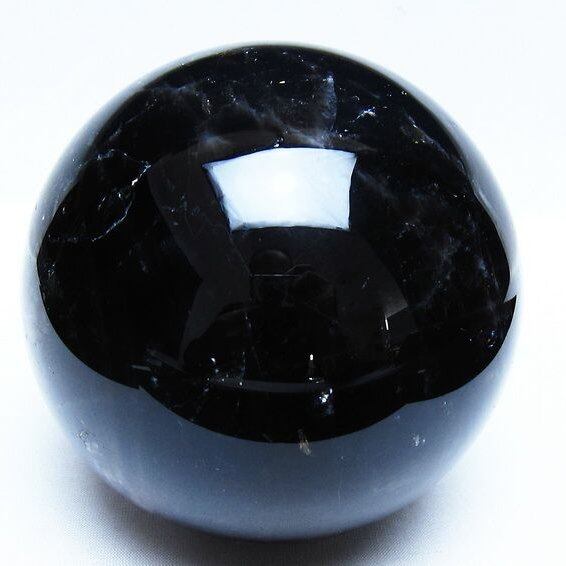 1.8Kg モリオン 黒水晶 丸玉 110mm スフィア 一点物 151-9402