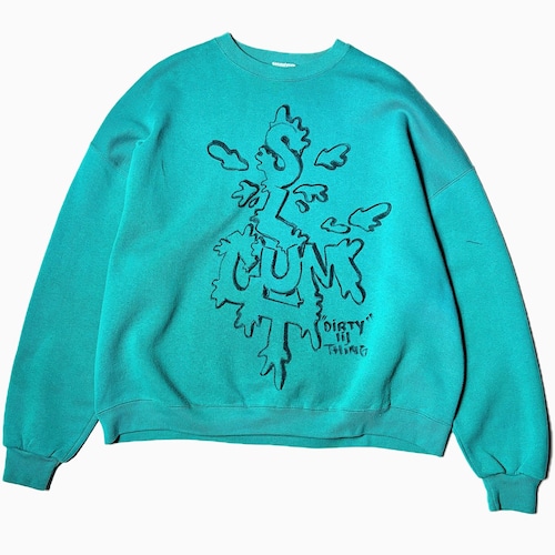 Vintage 90's【CHEETAH】"DIRTY THING" Painted Sweat
