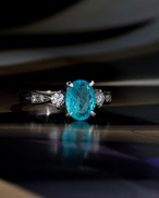 パライバトルマリンリング pt900 / 1.060ct / DA 0.250ct