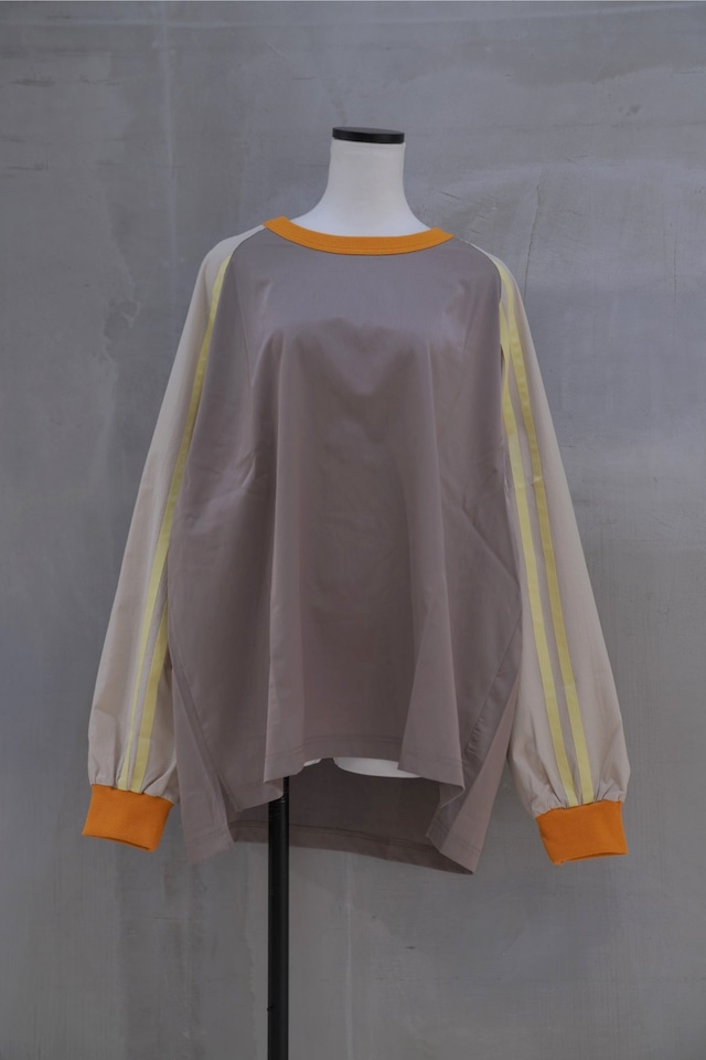 Nora Lily  nylon  line tops  gry×yellow