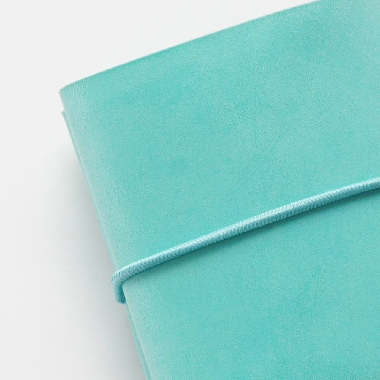 i ro se  SEAMLESS "WAXED LEATHER" MINI WALLET-2  ICE BLUE