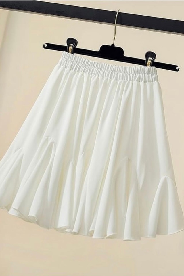 フリルミニスカート 【WHITE】【BLACK】