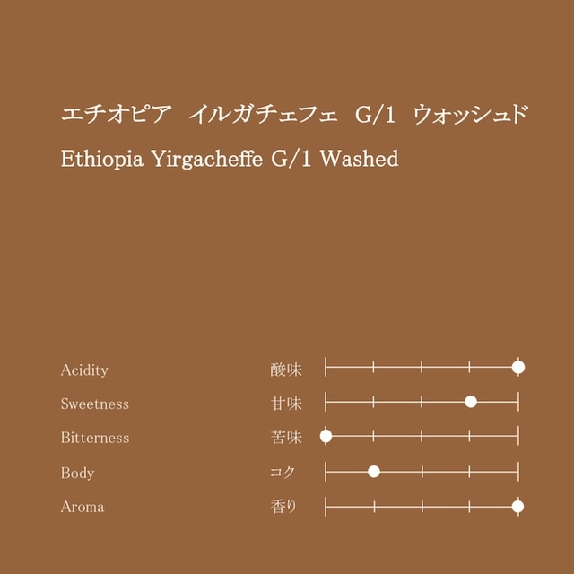エチオピア イルガチェフェ G/1 コンガ農協 ナチュラル　100g