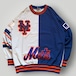 【激レア】USA製 90s Champion チャンピオン MLB NY メッツ スウェット カットソー ロンT M 紺/灰 ツートーン アメリカ製 VINTAGE 希少